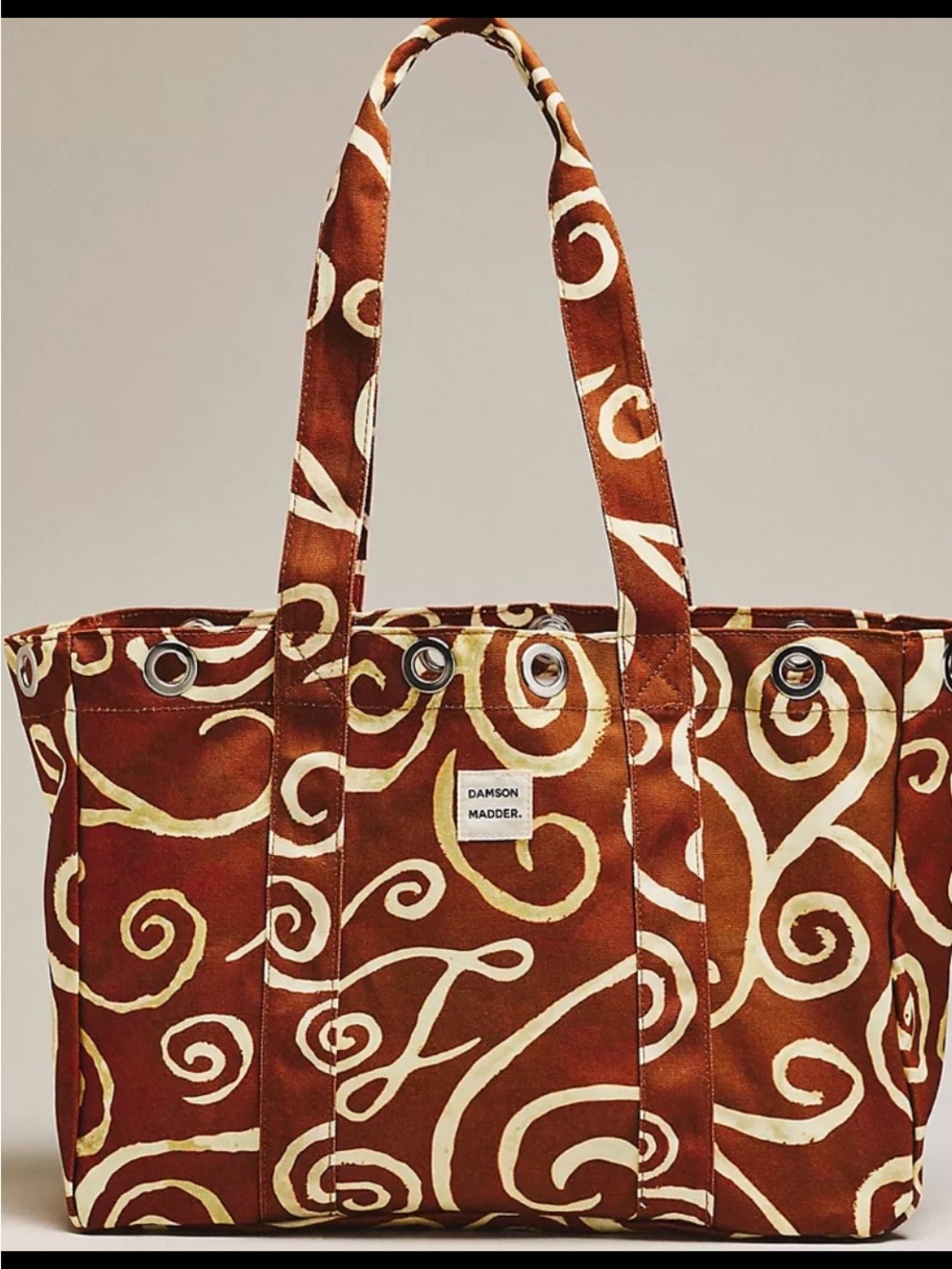 Damson Madder Canvas Eyelet Large Tote